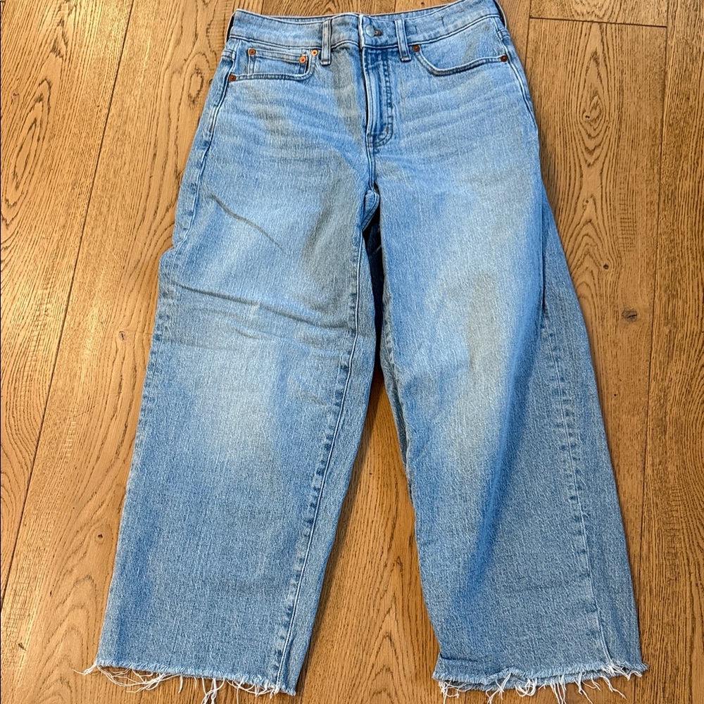 Madewell The Curvy Perfect Vintage Wide-Leg Crop Jeans